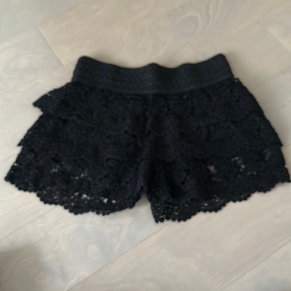 Black crochet shorts size Medium